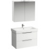 Шкафчик для раковины LAUFEN BASE 810285, с 2 ящиками, белый матовый 4.0235.2.110.260.1